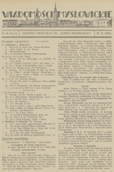 Wiadomości Mysłowickie : dodatek parafjalny do „Gościa Niedzielnego”. R.4, 1932, nr 48