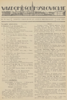 Wiadomości Mysłowickie : dodatek parafjalny do „Gościa Niedzielnego”. R.5, 1933, nr 28