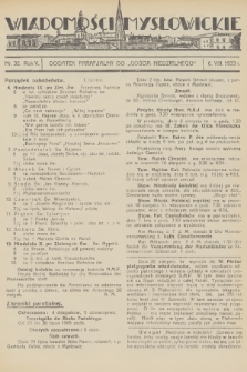 Wiadomości Mysłowickie : dodatek parafjalny do „Gościa Niedzielnego”. R.5, 1933, nr 32