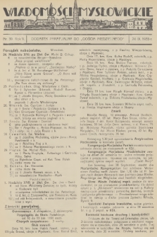 Wiadomości Mysłowickie : dodatek parafjalny do „Gościa Niedzielnego”. R.5, 1933, nr 39