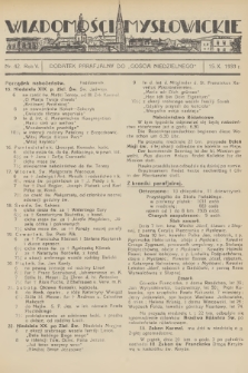 Wiadomości Mysłowickie : dodatek parafjalny do „Gościa Niedzielnego”. R.5, 1933, nr 42