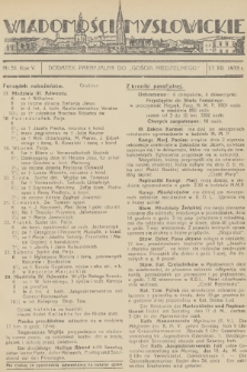 Wiadomości Mysłowickie : dodatek parafjalny do „Gościa Niedzielnego”. R.5, 1933, nr 51