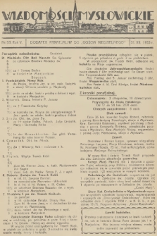 Wiadomości Mysłowickie : dodatek parafjalny do „Gościa Niedzielnego”. R.5, 1933, nr 53