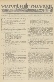 Wiadomości Mysłowickie : dodatek parafjalny do „Gościa Niedzielnego”. R.6, 1934, nr 6