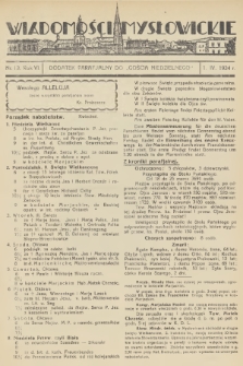 Wiadomości Mysłowickie : dodatek parafjalny do „Gościa Niedzielnego”. R.6, 1934, nr 13