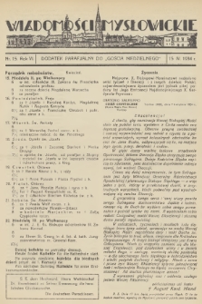 Wiadomości Mysłowickie : dodatek parafjalny do „Gościa Niedzielnego”. R.6, 1934, nr 15