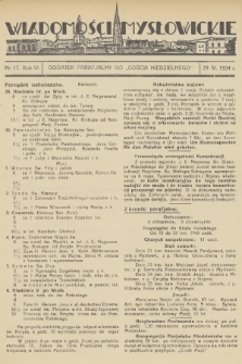 Wiadomości Mysłowickie : dodatek parafjalny do „Gościa Niedzielnego”. R.6, 1934, nr 17