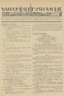 Wiadomości Mysłowickie : dodatek parafjalny do „Gościa Niedzielnego”. R.6, 1934, nr 26