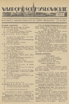 Wiadomości Mysłowickie : dodatek parafjalny do „Gościa Niedzielnego”. R.6, 1934, nr 28