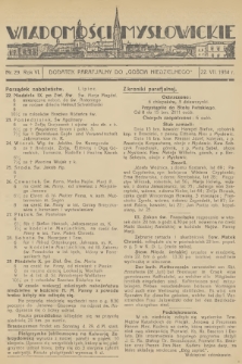 Wiadomości Mysłowickie : dodatek parafjalny do „Gościa Niedzielnego”. R.6, 1934, nr 29