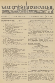 Wiadomości Mysłowickie : dodatek parafjalny do „Gościa Niedzielnego”. R.6, 1934, nr 30
