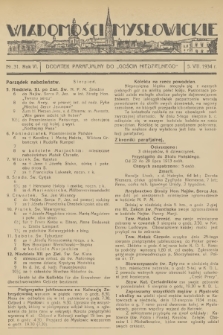 Wiadomości Mysłowickie : dodatek parafjalny do „Gościa Niedzielnego”. R.6, 1934, nr 31