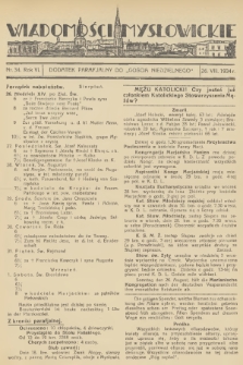 Wiadomości Mysłowickie : dodatek parafjalny do „Gościa Niedzielnego”. R.6, 1934, nr 34