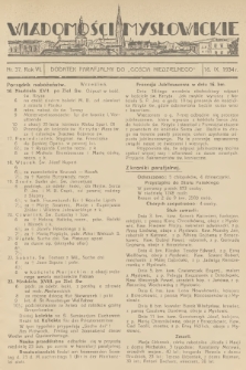Wiadomości Mysłowickie : dodatek parafjalny do „Gościa Niedzielnego”. R.6, 1934, nr 37