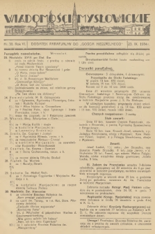 Wiadomości Mysłowickie : dodatek parafjalny do „Gościa Niedzielnego”. R.6, 1934, nr 38