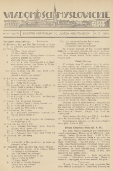 Wiadomości Mysłowickie : dodatek parafjalny do „Gościa Niedzielnego”. R.6, 1934, nr 41
