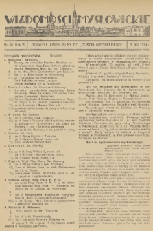 Wiadomości Mysłowickie : dodatek parafjalny do „Gościa Niedzielnego”. R.6, 1934, nr 48