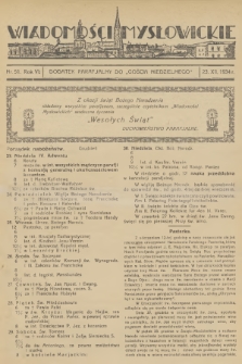 Wiadomości Mysłowickie : dodatek parafjalny do „Gościa Niedzielnego”. R.6, 1934, nr 51