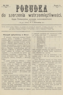 Pobudka do Szerzenia Wstrzemięźliwości : organ Towarzystwa Szerzenia Wstrzemięźliwości w Poznaniu. R.5, 1895 (Maj)