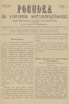 Pobudka do Szerzenia Wstrzemięźliwości : organ Towarzystwa Szerzenia Wstrzemięźliwości w Poznaniu. R.5, 1895 (Listopad)