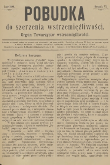 Pobudka do Szerzenia Wstrzemięźliwości : organ Towarzystw Wstrzemięźliwości. R.6, 1896 (Luty)