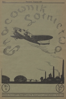 Pracownik Lotnictwa : organ fachowy pracowników przemysłu lotniczego w Polsce. R.1, 1939, nr 1