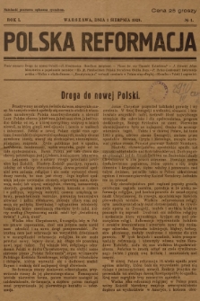 Polska Reformacja. R.1, 1929, № 1