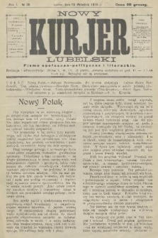 Nowy Kurjer Lubelski : pismo społeczno-polityczne i literackie. R.1, 1915, № 38