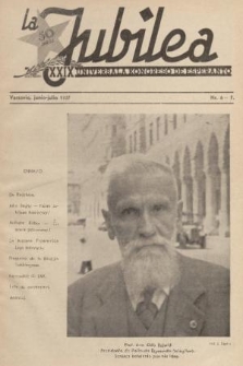 La Jubilea : XXIX Universala Kongreso de Esperanto. 1937, nr 6-7