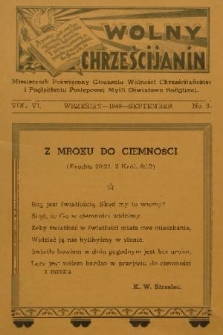 Wolny Chrześcijanin. R.6, 1949, No. 9