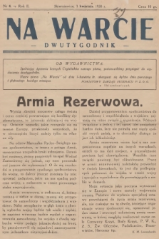 Na Warcie. R.2, 1938, nr 4