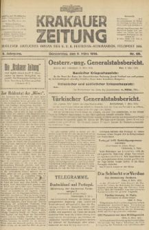 Krakauer Zeitung : zugleich amtliches Organ des K. U. K. Festungs-Kommandos. 1916, nr 69