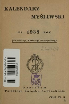 Kalendarz Myśliwski na 1938 Rok