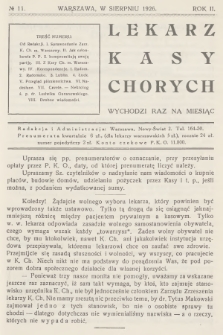 Lekarz Kasy Chorych. R.2, 1926, № 11 + wkładka