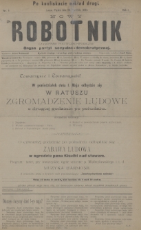 Nowy Robotnik : czasopismo polityczno-społeczne : organ partyi socyalno-demokratycznej. 1893, nr 5 (po konfiskacie nakład drugi)
