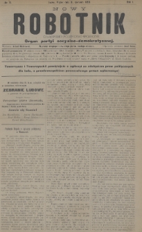 Nowy Robotnik : czasopismo polityczno-społeczne : organ partyi socyalno-demokratycznej. 1893, nr 8