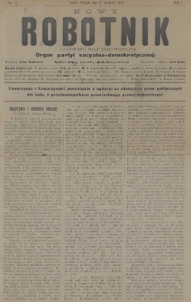 Nowy Robotnik : czasopismo polityczno-społeczne : organ partyi socyalno-demokratycznej. 1893, nr 12