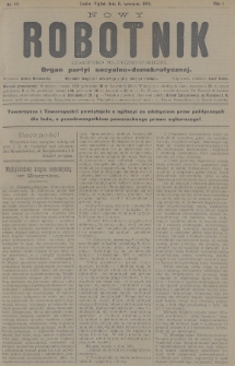 Nowy Robotnik : czasopismo polityczno-społeczne : organ partyi socyalno-demokratycznej. 1893, nr 14