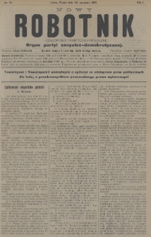 Nowy Robotnik : czasopismo polityczno-społeczne : organ partyi socyalno-demokratycznej. 1893, nr 15