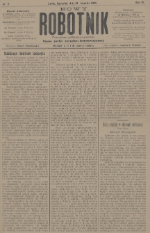 Nowy Robotnik : czasopismo polityczno-społeczne : organ partyi socyalno-demokratycznej. 1895, nr 2