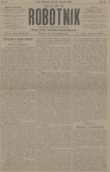 Nowy Robotnik : czasopismo polityczno-społeczne : organ partyi socyalno-demokratycznej. 1895, nr 3