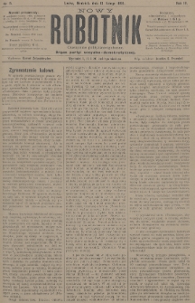 Nowy Robotnik : czasopismo polityczno-społeczne : organ partyi socyalno-demokratycznej. 1895, nr 5