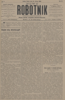 Nowy Robotnik : czasopismo polityczno-społeczne : organ partyi socyalno-demokratycznej. 1895, nr 6