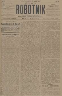 Nowy Robotnik : czasopismo polityczno-społeczne : organ partyi socyalno-demokratycznej. 1895, nr 8