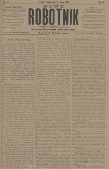 Nowy Robotnik : czasopismo polityczno-społeczne : organ partyi socyalno-demokratycznej. 1895, nr 14