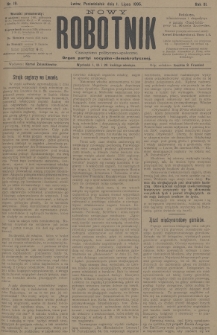 Nowy Robotnik : czasopismo polityczno-społeczne : organ partyi socyalno-demokratycznej. 1895, nr 19