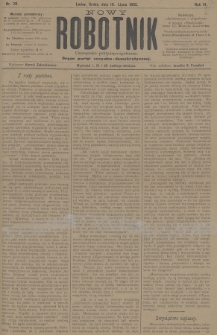 Nowy Robotnik : czasopismo polityczno-społeczne : organ partyi socyalno-demokratycznej. 1895, nr 20