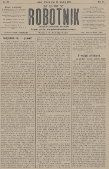 Nowy Robotnik : czasopismo polityczno-społeczne : organ partyi socyalno-demokratycznej. 1895, nr 35