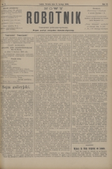 Nowy Robotnik : czasopismo polityczno-społeczne : organ partyi socyalno-demokratycznej. 1896, nr 5