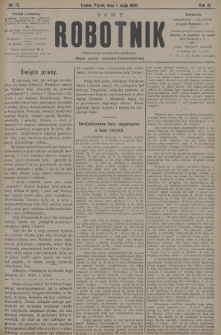 Nowy Robotnik : czasopismo polityczno-społeczne : organ partyi socyalno-demokratycznej. 1896, nr 12